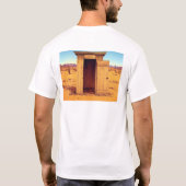 Wüste Outhouse Männer Weißer T - Shirt zurück (Rückseite)