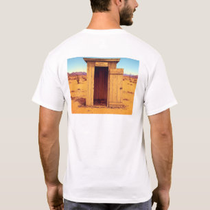 Wüste Outhouse Männer Weißer T - Shirt zurück