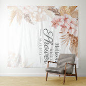 Wüste Pampas Grass Boho Brautparty Hintergrund Wandteppich (Beispiel (Horizontal))