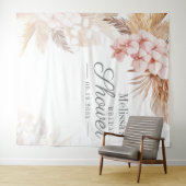 Wüste Pampas Grass Boho Brautparty Hintergrund Wandteppich (Beispiel (Horizontal))