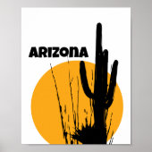 Wüste-Pflanze-Silhouette Arizona | Poster (Vorne)