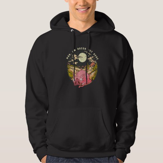 Wüste Pig Mann ich bin wieder da draußen, heiß gek Hoodie (Vorderseite)