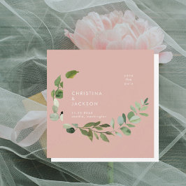 Wüste Pink Eukalyptus Wedding Save the Date