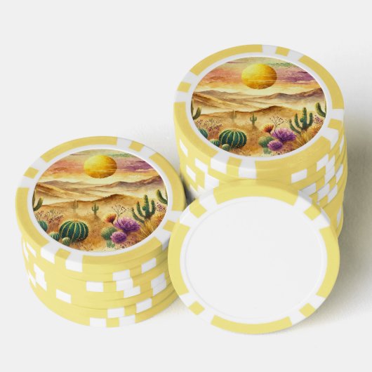 Wüste Pokerchips (Stapel)