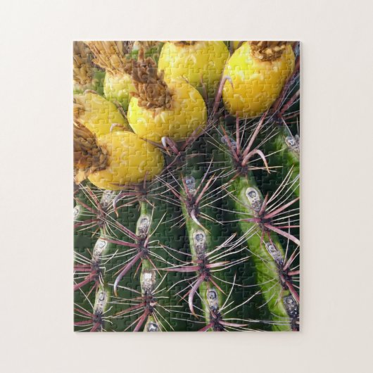 Wüste Prickly Pear Cactus Blooming Blume Puzzle (Vertikal)