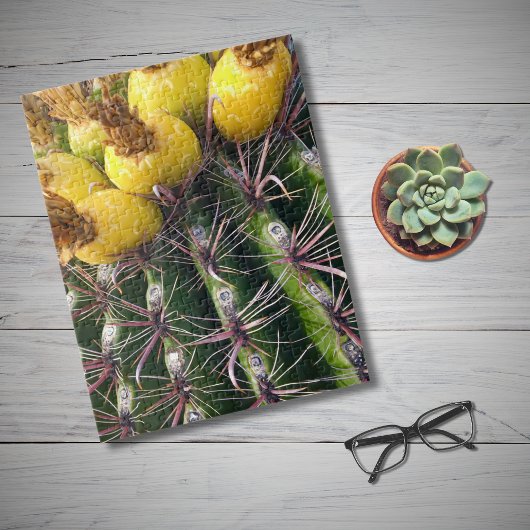 Wüste Prickly Pear Cactus Blooming Blume Puzzle