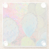 Wüste Prickly Pear Cactus Green Garden Glasuntersetzer (Rückseite)