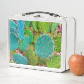 Wüste Prickly Pear Cactus Green Garden Metall Brotdose (Beispiel)