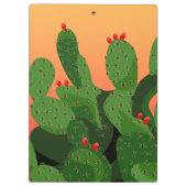 Wüste Prickly Pear Cactus Sunset Personalisiert Klemmbrett (Rückseite)