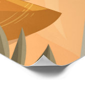 Wüste Road Landschaft: Cartoon Vintag. Poster (Ecke)