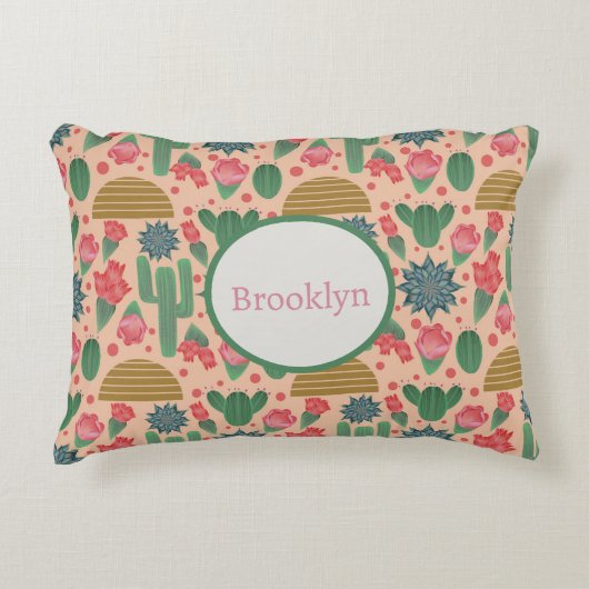 Wüste Rosa Kinderzimmer Decor-Baby Girls Dekokissen (Vorderseite)