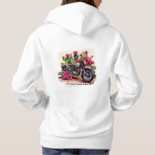 Wüste Rose & Benzinträume Vintages Motorrad Hoodie (Rückseite)
