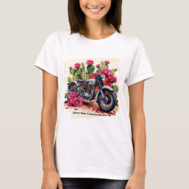 Wüste Rose & Benzinträume Vintages Motorrad T-Shirt