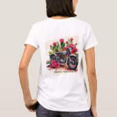 Wüste Rose & Benzinträume Vintages Motorrad T-Shirt (Rückseite)