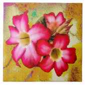 Wüste Rose Blume auf Sand Keramik Tile Fliese (Vorderseite)