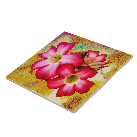 Wüste Rose Blume auf Sand Keramik Tile Fliese (Seite)
