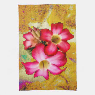 Wüste Rose Blume auf Sandküchen Handtücher