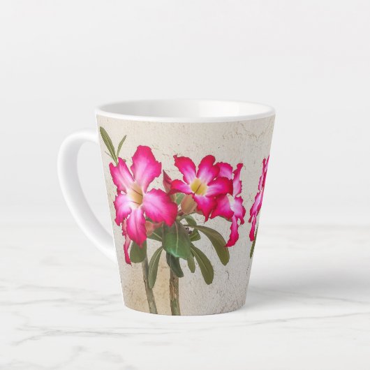 Wüste Rose Blume Latte Tasse (Linke Ecke)