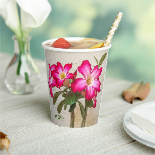 Wüste Rose Blume Papiertasse Pappbecher