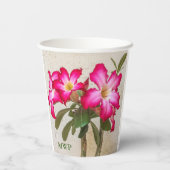 Wüste Rose Blume Papiertasse Pappbecher (Rückseite)