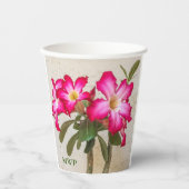 Wüste Rose Blume Papiertasse Pappbecher (Vorderseite)