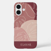 Wüste Rose Boho Tropical Monstera Leaf Case-Mate iPhone Hülle (Rückseite)
