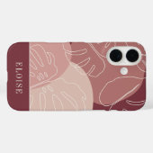 Wüste Rose Boho Tropical Monstera Leaf Case-Mate iPhone Hülle (Rückseite (Horizontal))