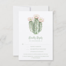 Wüste Rose Cactus | Kindly Reply | Optionen RSVP Karte