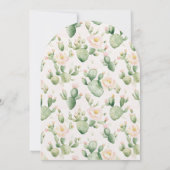 Wüste Rose Cactus Monogram Wedding Einladung (Rückseite)