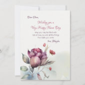 Wüste Rose Name Day Card Einladung (Vorderseite)