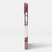 Wüste Rose Pink Boho Tropical Monstera Leaf iPhone Hülle (Linke Seite)