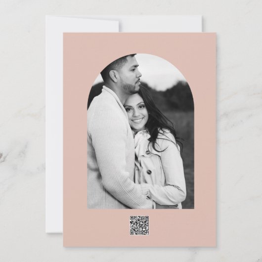 Wüste Rose Pink & Green Blumengrün Hochzeit Einladung (Rückseite)