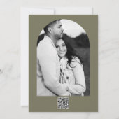 Wüste Rose Pink & Green Blumengrün Vielen Dank Einladung (Rückseite)