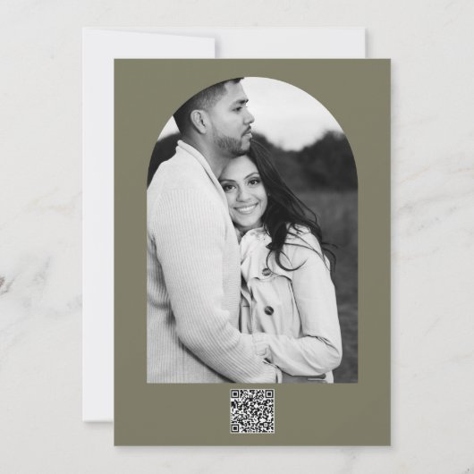 Wüste Rose Pink & Green Blumengrün Vielen Dank Einladung (Rückseite)