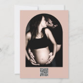 Wüste Rose Pink & Green Floral Baby Dusche Einladung (Rückseite)