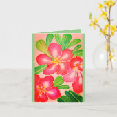 Wüste Rose Wasserfarbenleere Begrüßung Karte (Gelbe Blume)