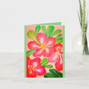 Wüste Rose Wasserfarbenleere Begrüßung Karte