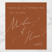 Wüste | Rostmatron des Ehrenvorschlags Weinetikett (Einzelnes Label)