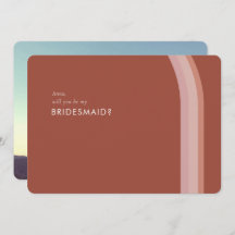 Wüste Rote Rose Minimalistisch Bridesmaid Frag Car