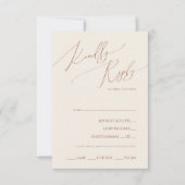 Wüste | RSVP Karte mit Beige Menü (Vorderseite)