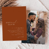 Wüste | Rust Monogram Foto Wedding Einladung