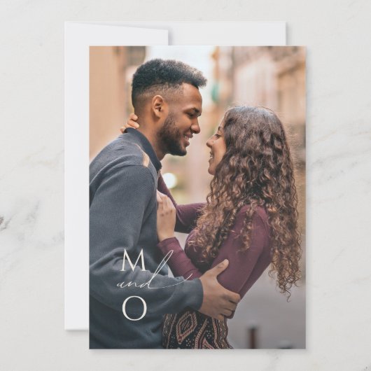 Wüste | Rust Monogram Foto Wedding Einladung (Rückseite)