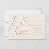 Wüste | Rust Song Request RSVP Card Karte (Vorderseite)