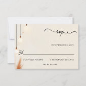 Wüste Rustic Boho Autumn Ombre Brown Wedding RSVP Karte (Vorderseite)