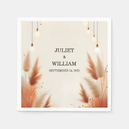 Wüste Rustic Boho Autumn Ombre Brown Wedding Serviette