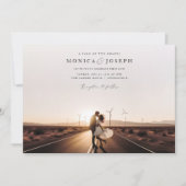 Wüste Rustikales Chic Foto Hochzeit Einladung (Vorderseite)