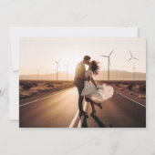 Wüste Rustikales Chic Foto Hochzeit Einladung (Rückseite)