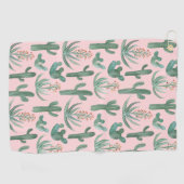 Wüste Saguaro Cacti Succulents Wasserfarbe Golfhandtuch (Horizontal)