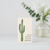 Wüste Saguaro Cacti Wasserfarbe Einzigartig Rustik Visitenkarte (Stehend Vorderseite)