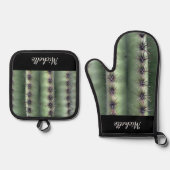 Wüste Saguaro Cactus Elegant Southwestern Ofenhandschuh & Topflappen-Set (Vorderseite)